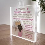 BESTIE GIFT Thank You Gift For Her Acrylic Block Friendship Sign