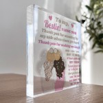 BESTIE GIFT Thank You Gift For Her Acrylic Block Friendship Sign