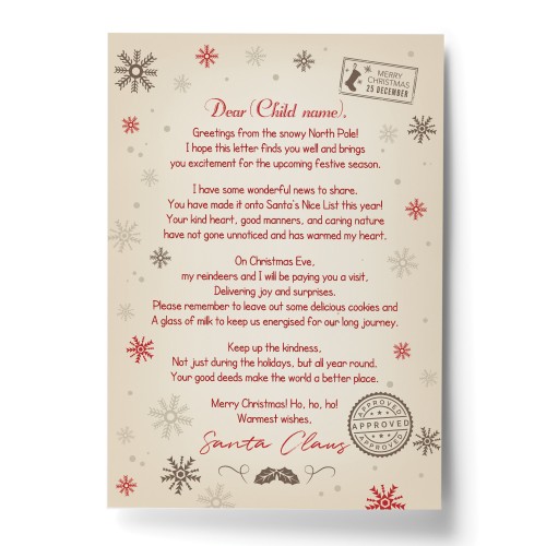 Letter From Santa For Christmas Personalised Christmas Eve Box