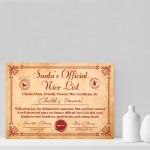 Santas Nice List Christmas Eve Gift For Children Personalised