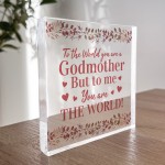 Godmother Gifts For Christmas Freestanding Acrylic Plaque Gifts