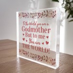 Godmother Gifts For Christmas Freestanding Acrylic Plaque Gifts