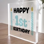 1st Birthday Gift For Baby Boy Acrylic Block Baby Boy Gift