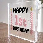 1st Birthday Gift For Baby Girl Acrylic Block Baby Girl Gift
