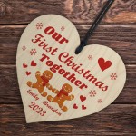 Personalised Our First Christmas Together Wood Christmas Decor