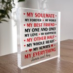Soulmate Gifts Husband And Wife Gifts Personalised Block