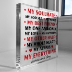 Soulmate Gifts Husband And Wife Gifts Personalised Block