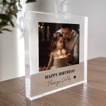 Birthday Gift For Daddy Personalised Photo Block Gift For Daddy
