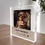 Birthday Gift For Daddy Personalised Photo Block Gift For Daddy