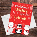 Christmas Card For Friend Handmade Best Friend Neighbour
