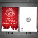 Christmas Cards For Neighbour FANTASTIC NEIGHBOUR Card