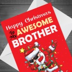 Christmas Cards For Brother AWESOME BROTHER Christmas Card