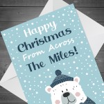 Happy Christmas From Across The Miles Christmas Cards For Friend