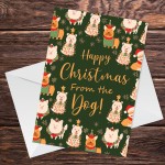 Happy Christmas Card From The Dog Funny Christmas Card For Mum