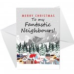 Fantastic Neighbours Christmas Card Handmade Christmas Card