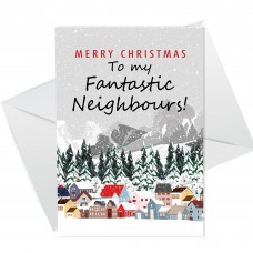 Fantastic Neighbours Christmas Card Handmade Christmas Card