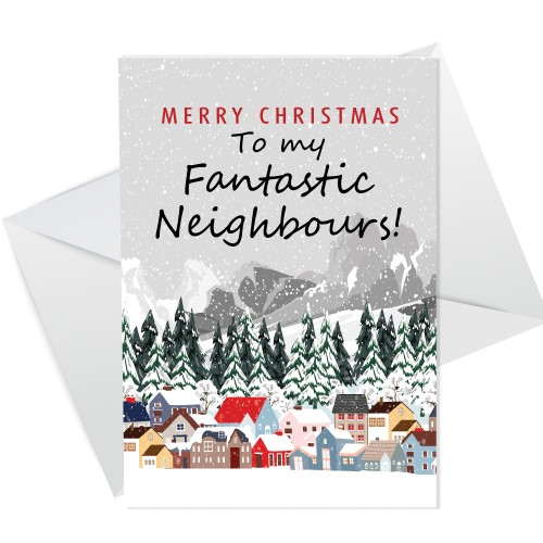 Fantastic Neighbours Christmas Card Handmade Christmas Card