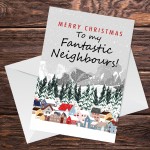 Fantastic Neighbours Christmas Card Handmade Christmas Card