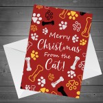 Merry Christmas Card From The Cat Funny Christmas Card For Mum