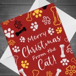 Merry Christmas Card From The Cat Funny Christmas Card For Mum