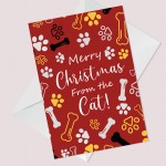 Merry Christmas Card From The Cat Funny Christmas Card For Mum