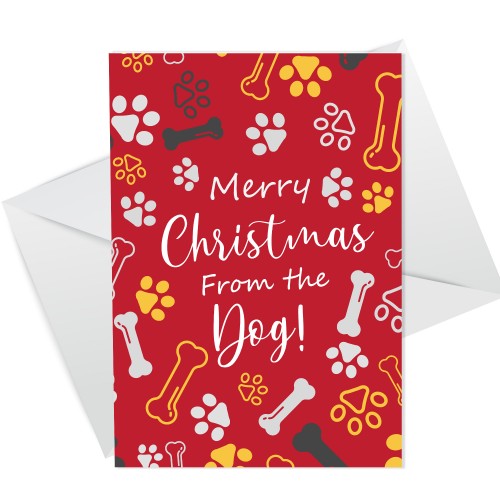 Merry Christmas Card From The Dog Funny Christmas Card For Mum