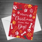 Merry Christmas Card From The Dog Funny Christmas Card For Mum