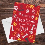 Merry Christmas Card From The Dog Funny Christmas Card For Mum