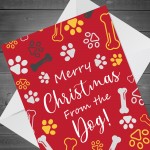 Merry Christmas Card From The Dog Funny Christmas Card For Mum