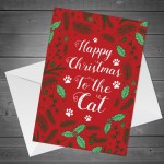 Happy Christmas To The Cat Funny Christmas Card Christmas Card