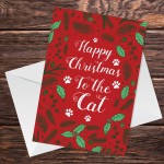 Happy Christmas To The Cat Funny Christmas Card Christmas Card