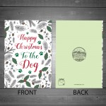 Happy Christmas To The Dog Funny Christmas Card Christmas Card