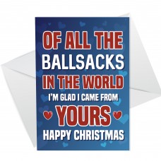 Funny Christmas Card For Dad Rude Christmas Cards Christmas Card