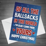 Funny Christmas Card For Dad Rude Christmas Cards Christmas Card