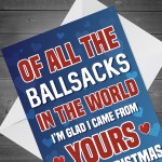 Funny Christmas Card For Dad Rude Christmas Cards Christmas Card