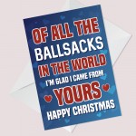 Funny Christmas Card For Dad Rude Christmas Cards Christmas Card
