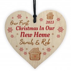 First Christmas In New Home PERSONALISED Tree Decoration Wood