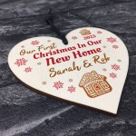 First Christmas In New Home PERSONALISED Tree Decoration Wood