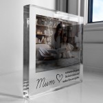 Personalised Gift For Mum Photo Block Birthday Gift For Mum