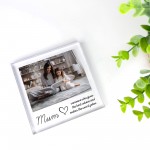 Personalised Gift For Mum Photo Block Birthday Gift For Mum
