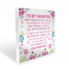 Daughter Gifts From Mum Acrylic Freestanding Keepsake Plaque 