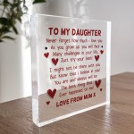 Daughter Gift From Mum Acrylic Keepsake Gift For Daughter 