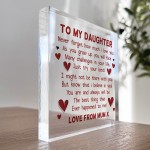 Daughter Gift From Mum Acrylic Keepsake Gift For Daughter 