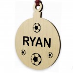 Football Personalised Christmas Bauble Tree Decoration Gift