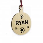 Football Personalised Christmas Bauble Tree Decoration Gift