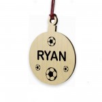 Football Personalised Christmas Bauble Tree Decoration Gift
