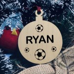 Football Personalised Christmas Bauble Tree Decoration Gift