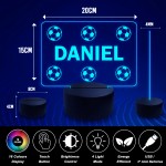 Football LED Colour Changing Plaque Boys Bedroom Decor Football 