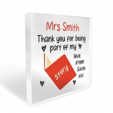 Personalised Best Teacher Gifts Thank You For Being Part Of 