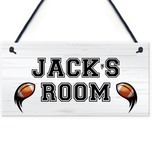 PERSONALISED Rugby Boys Room Hanging Door Sign Room Decor